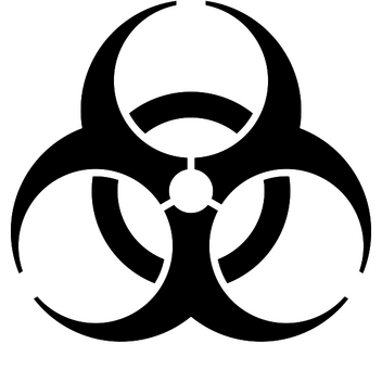 Biohazard symbol.